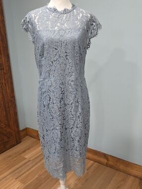 Slate Blue Lace Dress XL